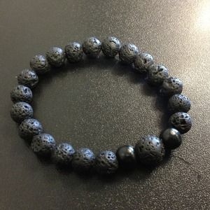 Men's lava rock fashion bracelet