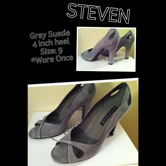 Steven by Steve Madden Grey Suede