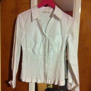 White button up blouse