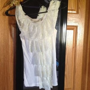 DKNY Ruffle top