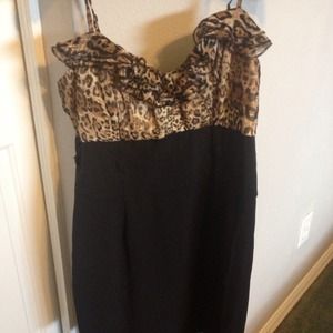 Black Leopard  dress