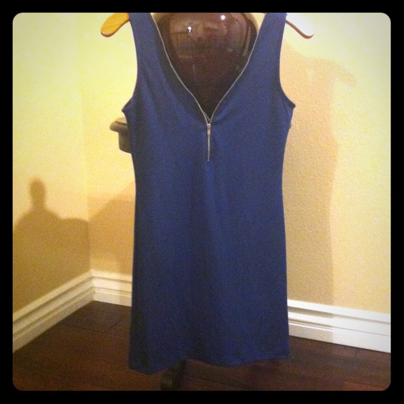 💥 REDUCED 💥Navy Blue Zipper Dress