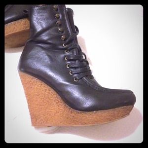 Reserved *Sky-High Platform Wedge Boots 6M