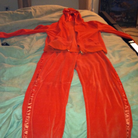 Orange sweat jumpsuit