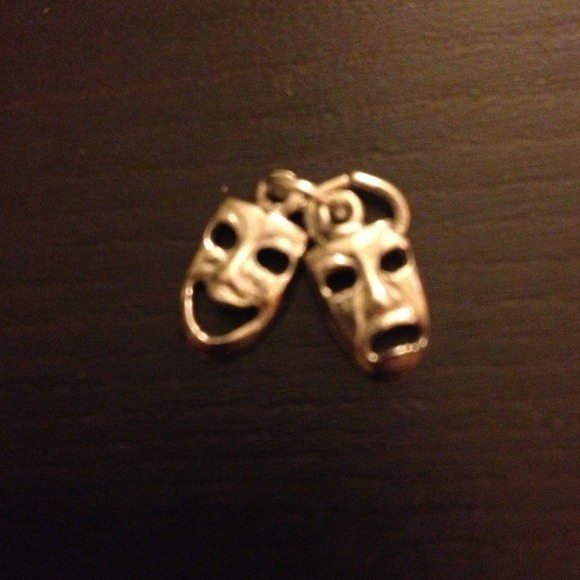SOLD!!!!! Sterling silver theater faces charm!