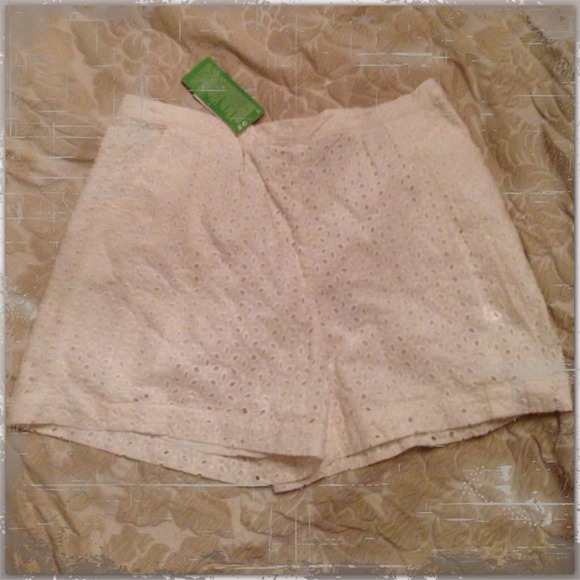 Pants - White Eyelet Shorts NWT