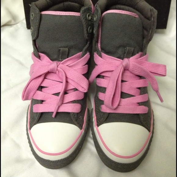 Charcoal/Pink Converse Sneakers