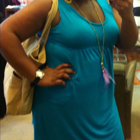 Teal blue dress