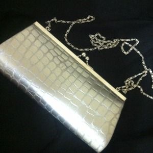 Bijoux Terner Crocodile style clutch/shoulder.