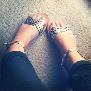 Gold sandals from urban outfitters