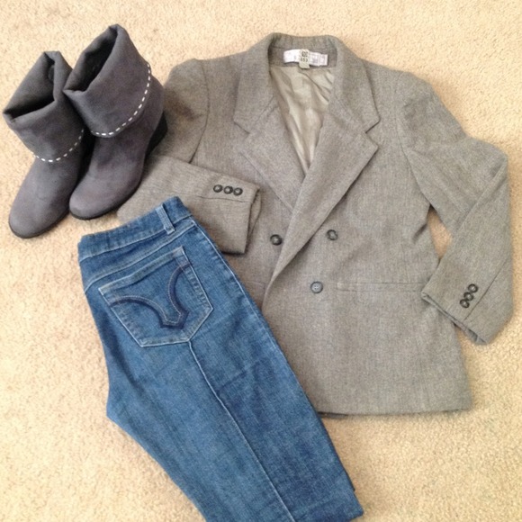 grey Gap wedge boots - Picture 1 of 3