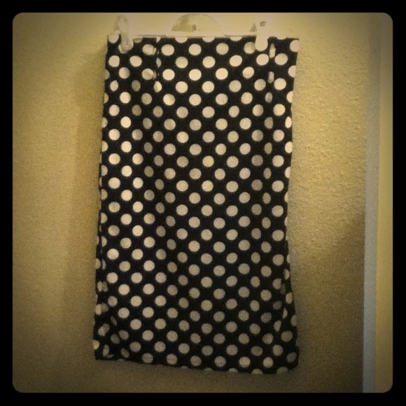 Polka dot pencil skirt