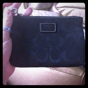 Black coach wristlet
