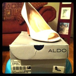 Aldo white Villahermosa wedge heel shoes