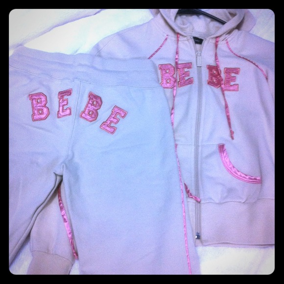 Bebe cream/pink colored Sweatsuit