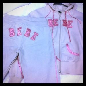 Bebe cream/pink colored Sweatsuit