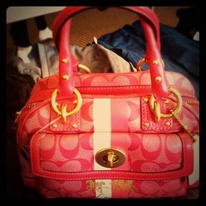 Reduced! Hot pink coach satchel