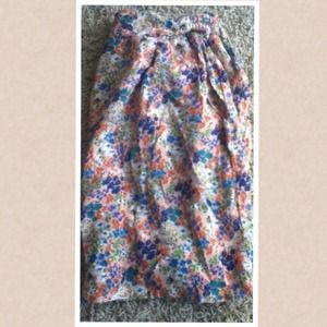 Loose floral skirt