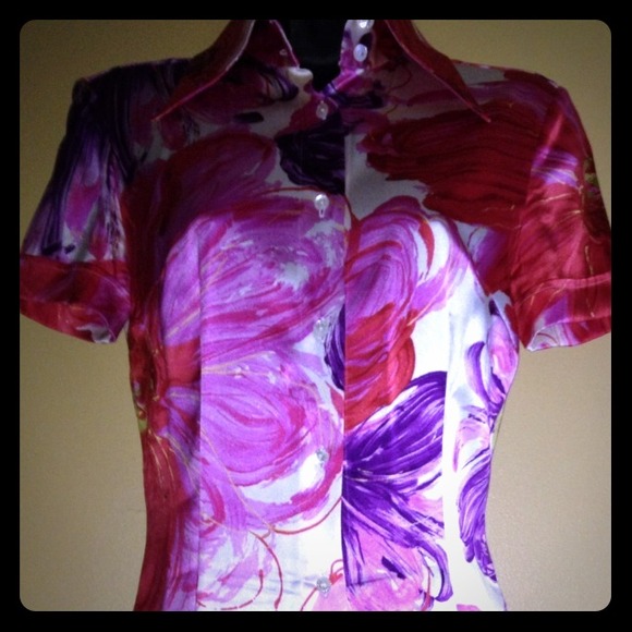 Authentic DOLCE & GABBANA SILK Top MADE IN ITALY - Picture 1 of 2