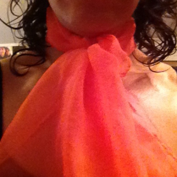 Accessories - Light and Flowly Salmon Pink Scarf