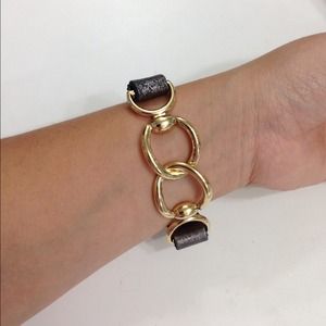Natasha Accessories - Brand new leather and link bracelet Natasha Accessories - Brand new leather and link bracelet