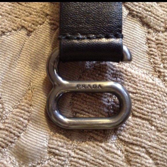 Authentic PRADA Adjustable BLACK  Leather Belt