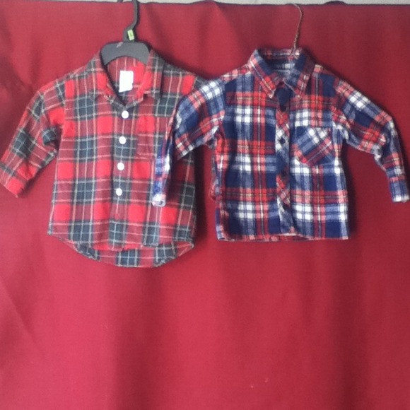 Two flannel shirts