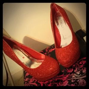 Red glitter heels-reserved