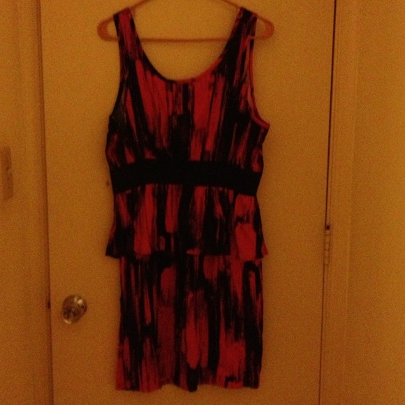 Pink and black dress