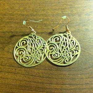 Gold colored earrings