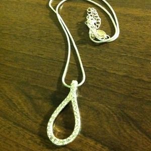 Silver jeweled necklace