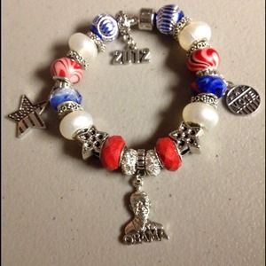 "Rock Your Vote" 2012 Obama Charm Bracelet