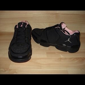 Jordan pink and black sneakers