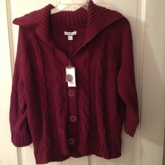 NWT Cable knit 3/4 sleeve sweater