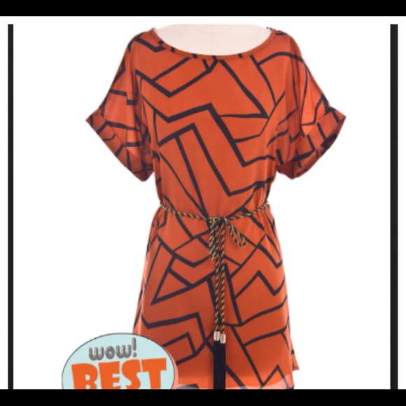 Women's black orange dress new!