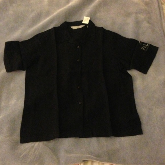 Just REDUCED : BNWT short sleeve black linen shirt