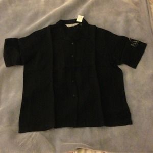 Just REDUCED : BNWT short sleeve black linen shirt