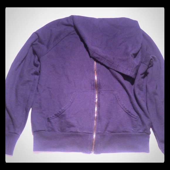 Blue zip-up sweatshirt