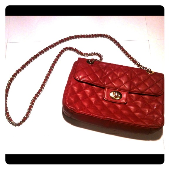 Quilted red purse