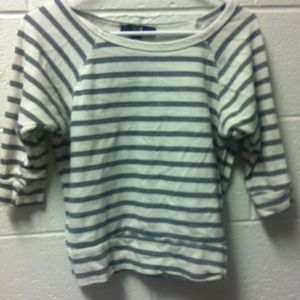 Gray striped sweater
