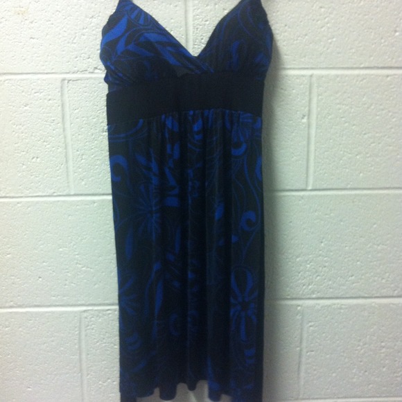 Black and blue cocktail dress