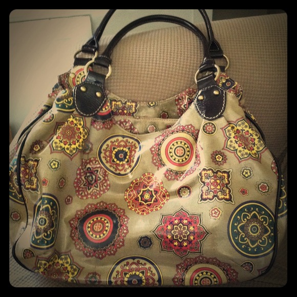 Khaki bag with 3 big sections! Great fall find!