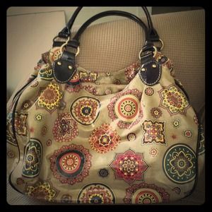 Khaki bag with 3 big sections! Great fall find!