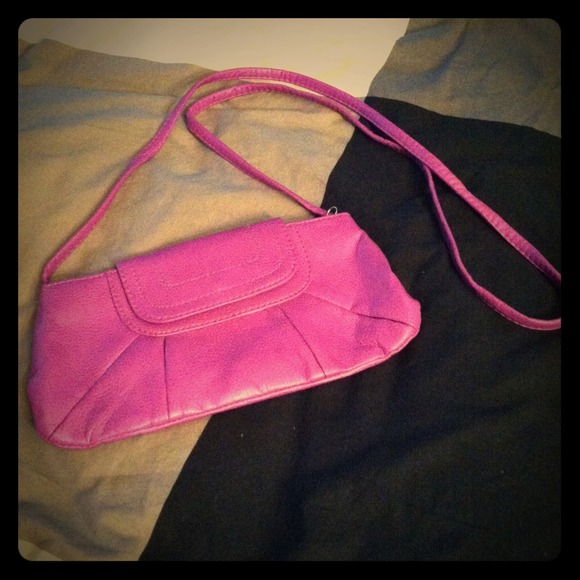 Purple cross body bag