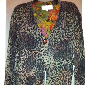 Vintage print shirt/jacket