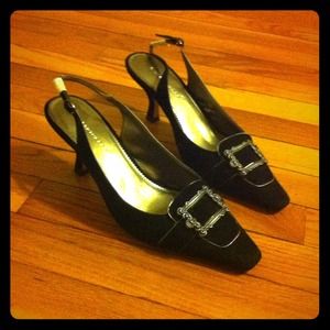 Velvet pumps (black)