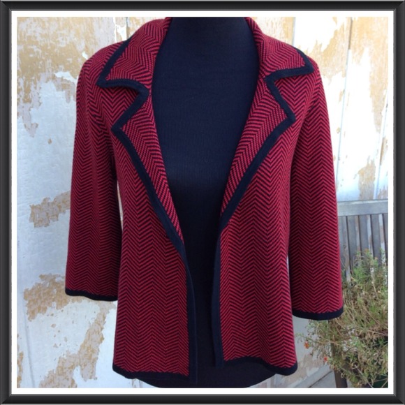 ❌SOLD❌Red and Black Herringbone Sweater