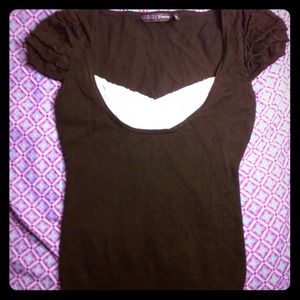 Black Guess sweater with ruffle cap sleeves Sz- M