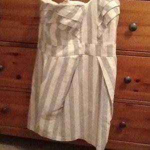 Bcbg structured strapless dress