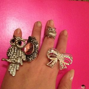 Lot of 17 items: rings, bracelets, and necklaces!